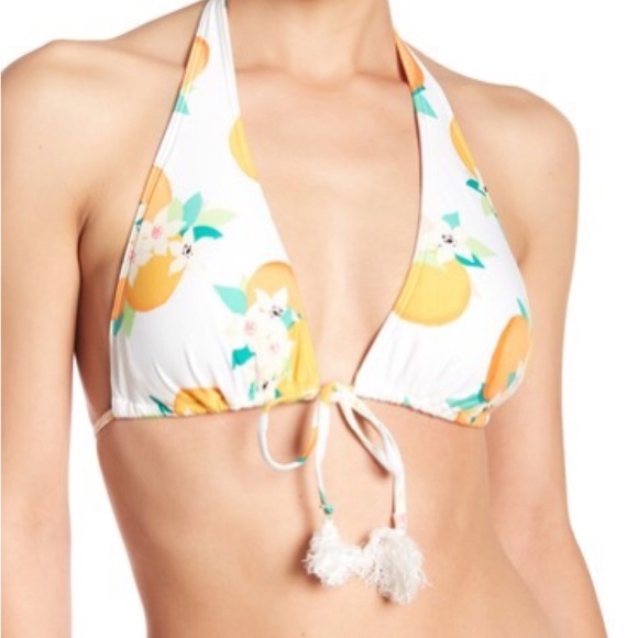 Kate Spade NY Halter Print Front Tie Bikini Top M - Picture 4 of 5